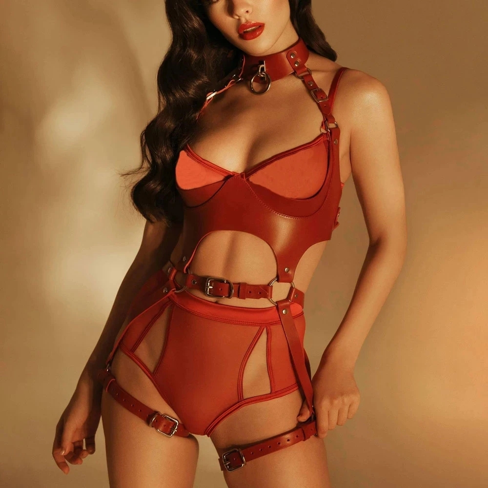 Garter Belt Set - Damski zestaw pasków do pończoch z