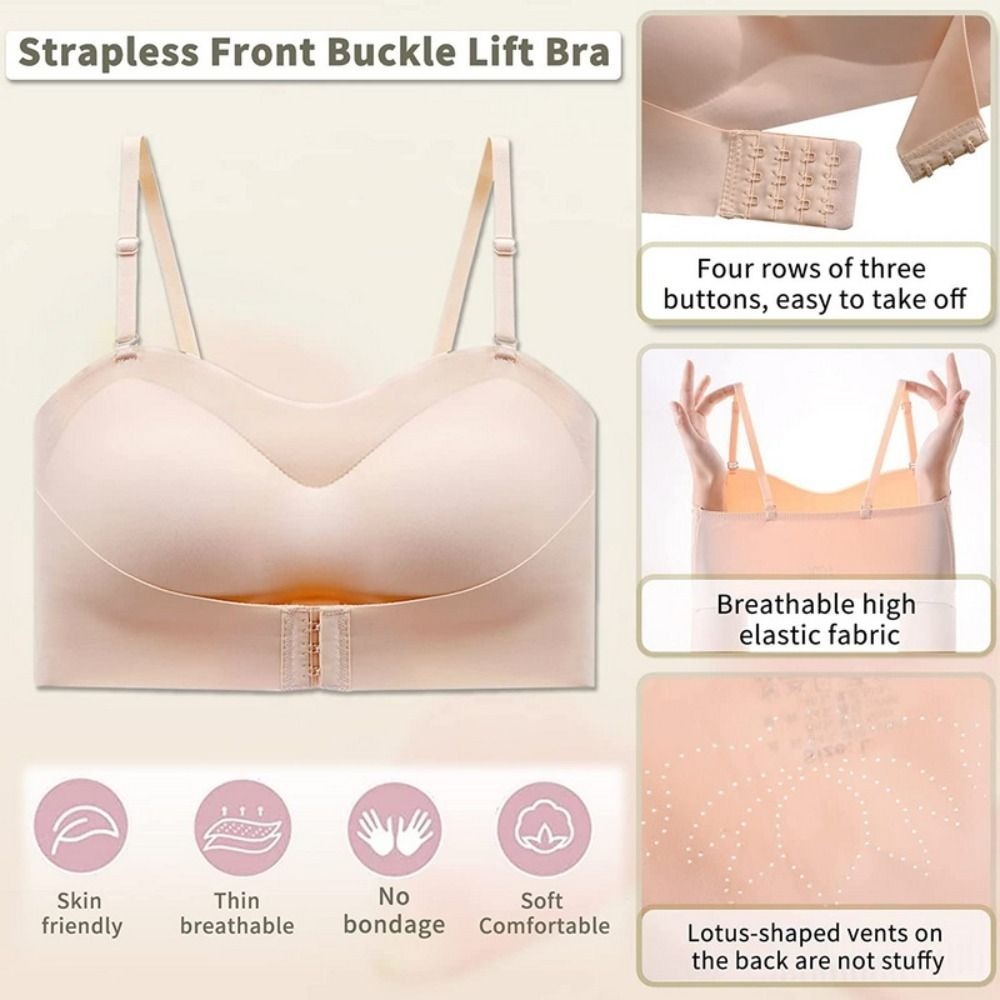 Bralette Wireless Soft - Miękki biustonosz push-up bez ramiączek, niewidoczny,