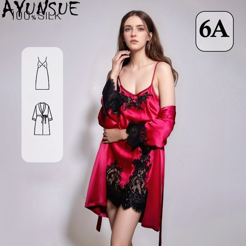 AYUNSUE 100% Jedwabna Sukienka – Robe Silk Women recenzja i cena